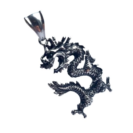 Edelstahlanhänger Drache mit Klaue