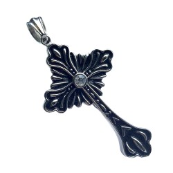 Edelstahlanhänger Kreuz mit...