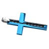 Edelstahl Anhänger Kreuz in Blau Metallic