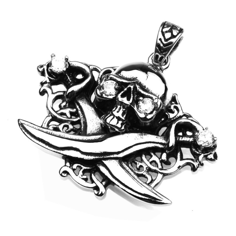 Azeeda Piraten Totenkopf Pin - Cooles Abzeichen Mit Bart Für Jacken Und Taschen