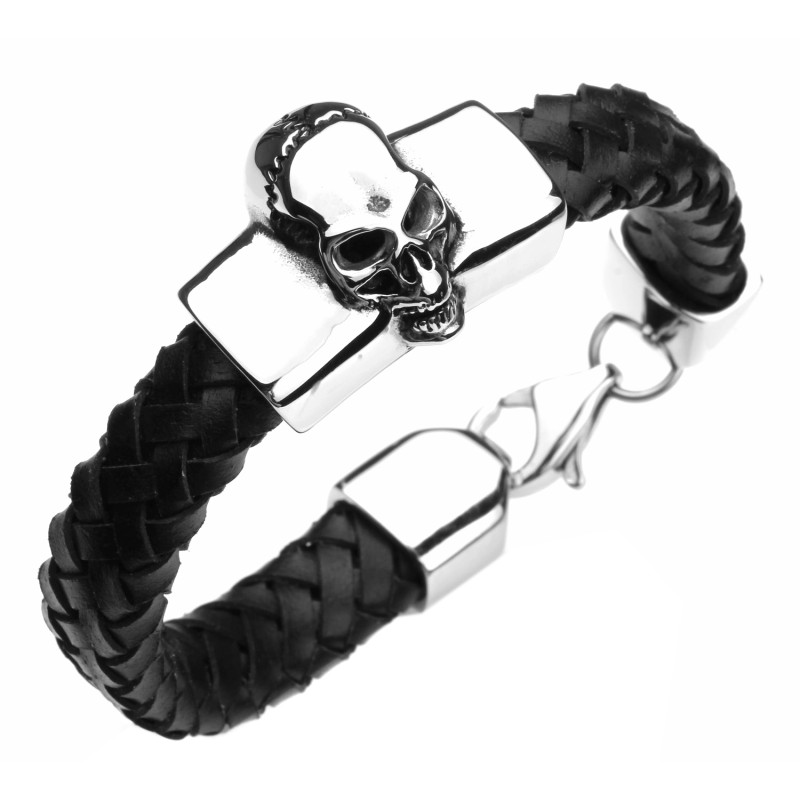 Lederarmband Totenkopfschädel