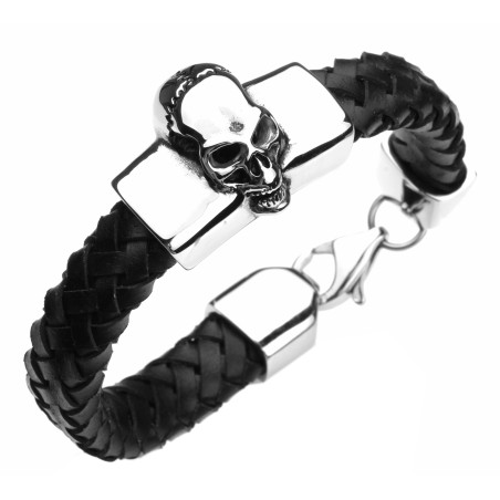 Lederarmband Totenkopfschädel