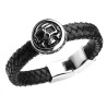 Lederarmband Totenkopf-Knochen