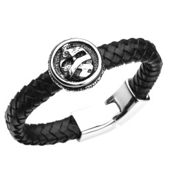 Lederarmband Mumienkopf