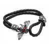 Lederarmband Totenkopf mit Hut