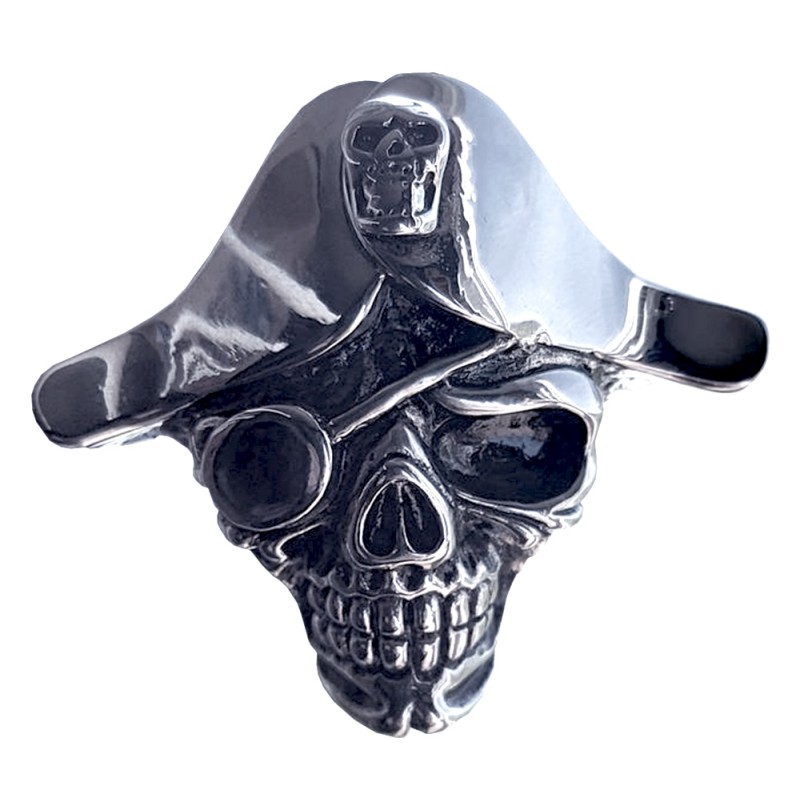 Edelstahlanhänger Totenkopf Pirat