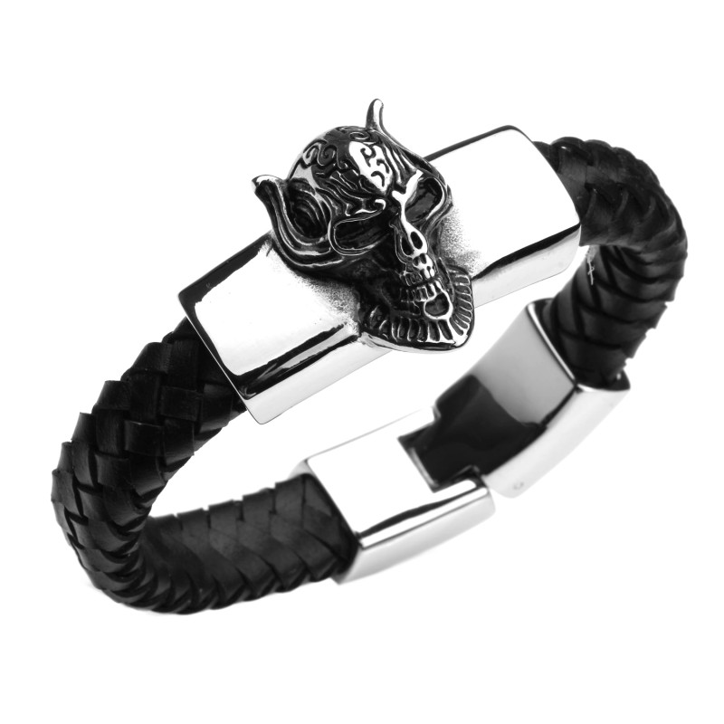 Lederarmband Dämon mit Hörner